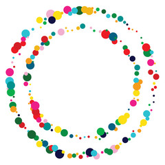Rainbow Happy Round Card. Yellow Transparent Splash Banner. Festival Texture. Vector Yellow Card.
