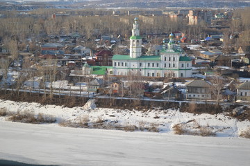 panorama of winter in winter
