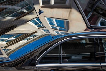 detail of a carhouse at the river, holland, amsterdam, nederlands