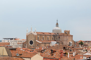 View of the Basilica di San Giovanni e Paolo in Venice from the roof of the house