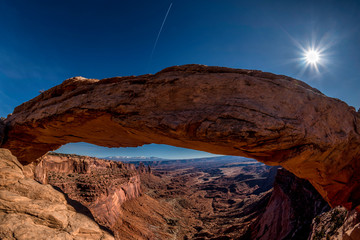The Mesa Arch - one of the most beautiful and impressive arches in the world at Canyonlands National Park