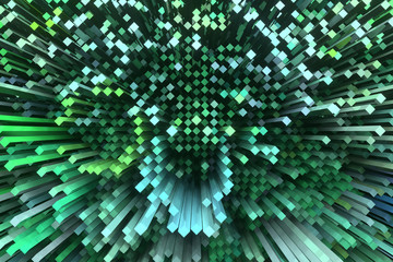 Obraz premium Background abstract, colorful shapes geometric for design, graphic resource. 3D render.