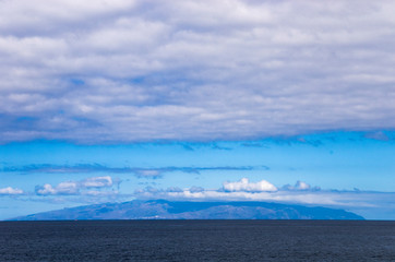 Gomera island on the horizon, landscape