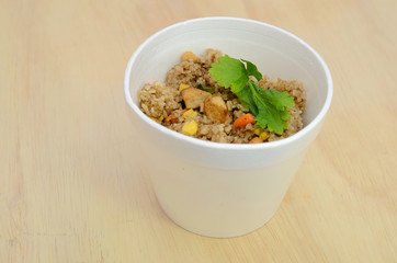 Fried rice in cup