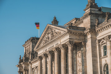 Fototapeta na wymiar The Reichstag building, the german parliament in Berlin