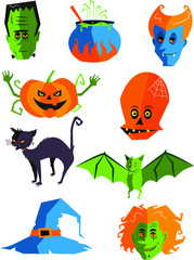 halloween cartoon elements