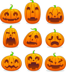 halloween pumpkin set