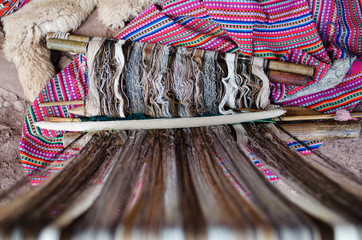 Alpaca wook on a frame