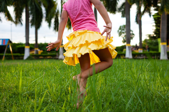 Little girl having fun in the park