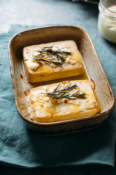 Food: baked feta cheese