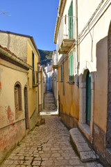 Roccamandolfi, Italy, 12/24/2019. A day of vacation in a medieval village in the Molise region.