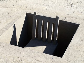 Chair in hole