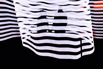 Couple shadow standing in light corridor