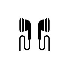 earphone logo icon template, earphone vector element