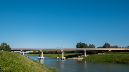 Truck on the bridge