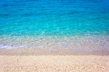 Beach with crystal clear turquoise water