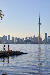 Skyline of Toronto with the iconic CN Tower, Ontario, Canada