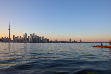Skyline of Toronto with the iconic CN Tower, Ontario, Canada