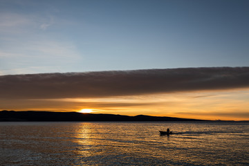 A perfect sunset on the beach