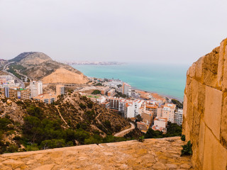 view of old town in Alicante, Spain