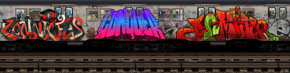 Graffiti Subway Car 3