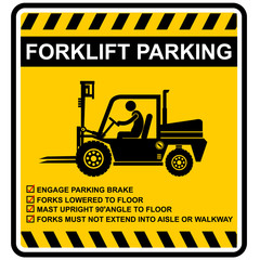 forklift parking, sign and sticker vector © 206925HARY