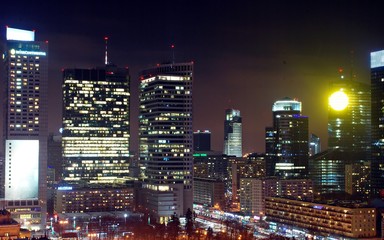 Panorama of the city at night