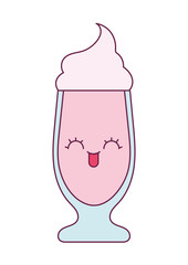 Kawaii milkshake cartoon vector design