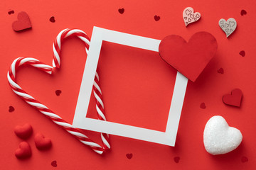 valentines day love Flat lay background