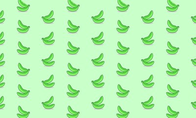 Green Banana simple wallpaper vector design