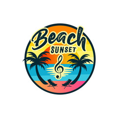 Beach Logo Template Design Vector