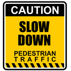 slow down, kids playing sticker vector
