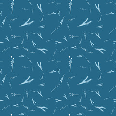 Cute gouache winter seamless pattern. 2020 new year