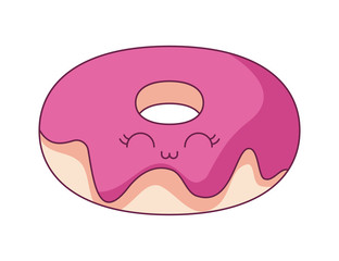 Kawaii donut cartoon vector design
