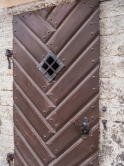 Old gates, doors, handles and locks in the old city of Tallinn