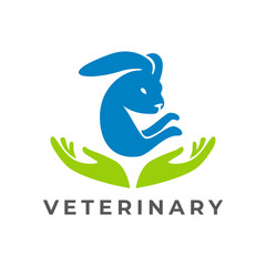veterinary logo design vector template