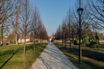 The garden of the Royal Palace of Godollo