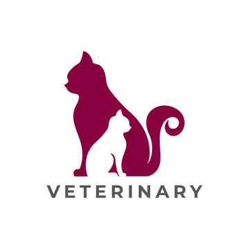 veterinary logo design vector template