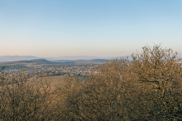 View of the mountains of Buda from Mogyorod