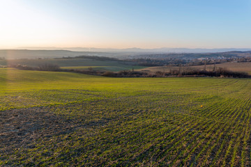 View of the mountains of Buda from Mogyorod