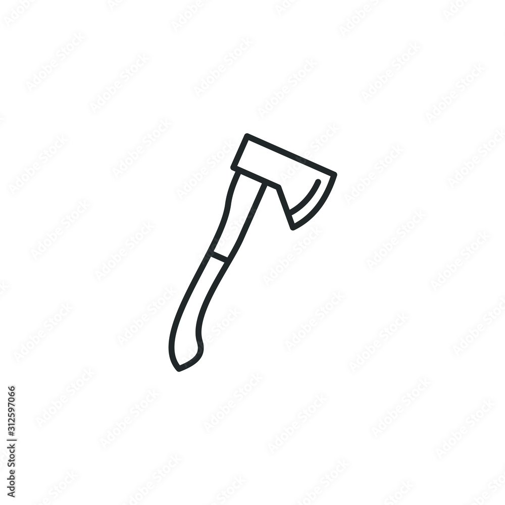 Aufkleber axe icon template color editable. axe symbol vector sign isolated on white background illustration f