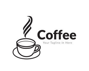 Hot coffee mug logo design inspiration