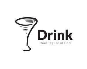 Glass drawing art logo design inspiration