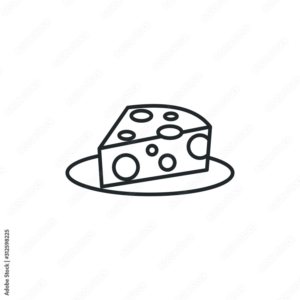 Poster cheese icon template color editable. cheese symbol vector sign isolated on white background illustra