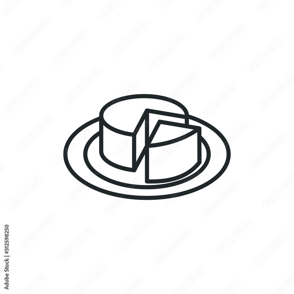 Poster cheese icon template color editable. cheese symbol vector sign isolated on white background illustra