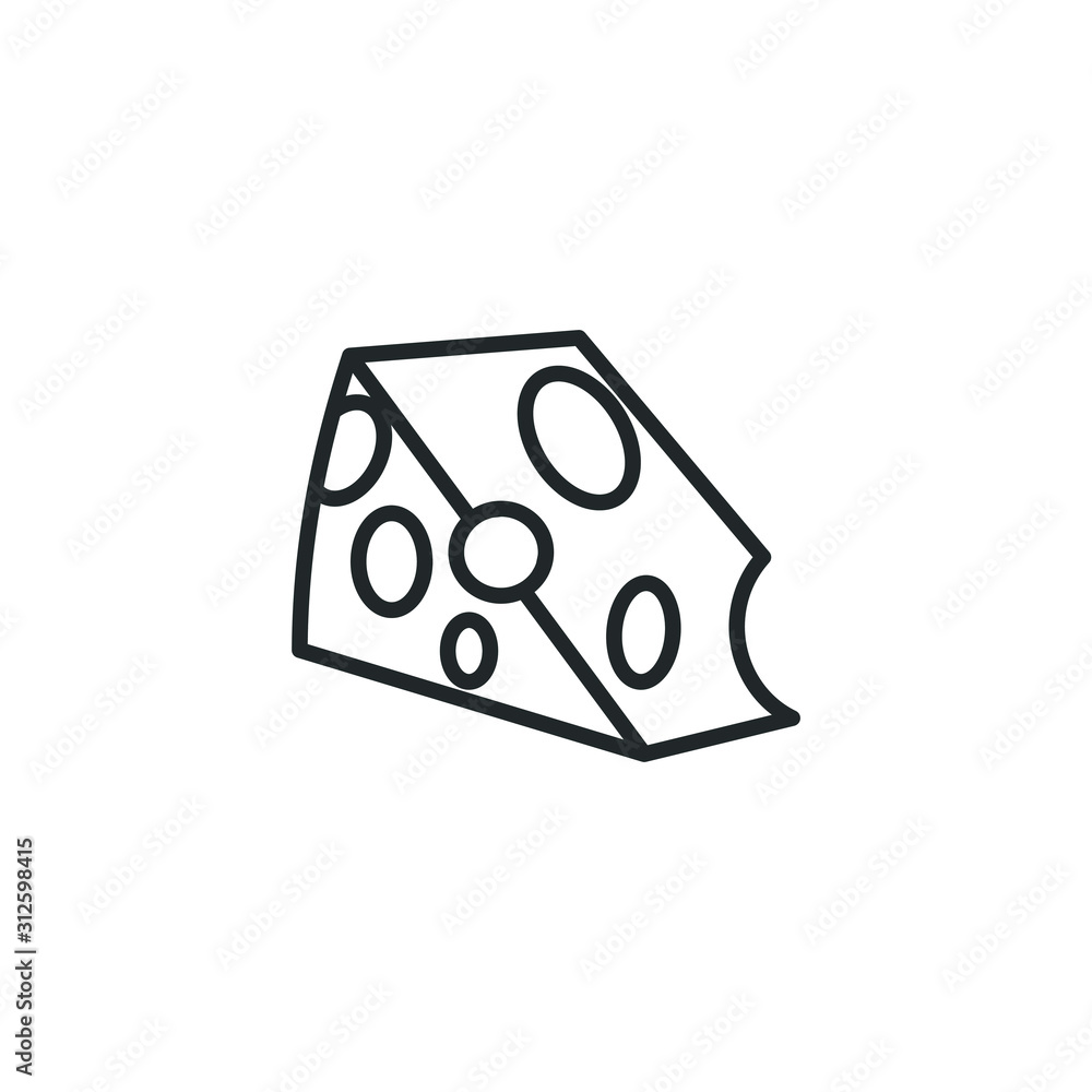 Poster cheese icon template color editable. cheese symbol vector sign isolated on white background illustra