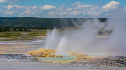 Amazing view of the Yellowstone national park