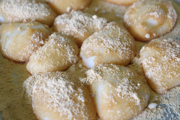 Japanese Kinako Mochi / topping is soy flour