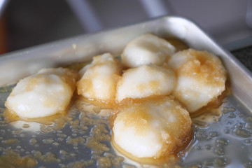 Japanese rice cake with radish
