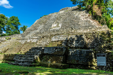 Lamanai archaeological reserve mayan ruins High Temple Belize